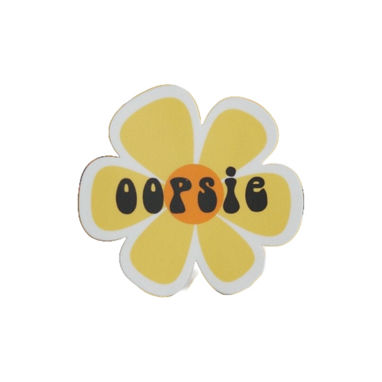 Oopsie Daisy Vinyl Sticker by Alex Daley Designs 