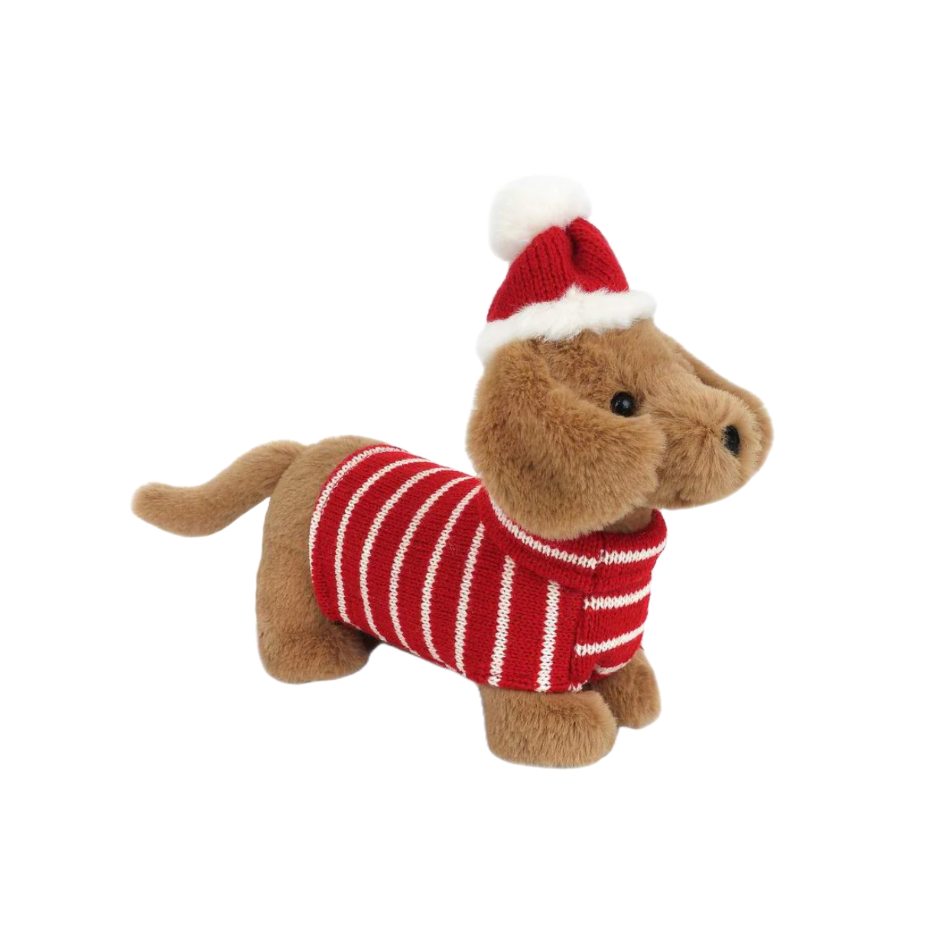 Jingle Holiday Dachshund Plush Toy by Mon Ami®