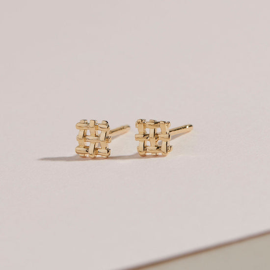 Crosshatch Studs - Tiny