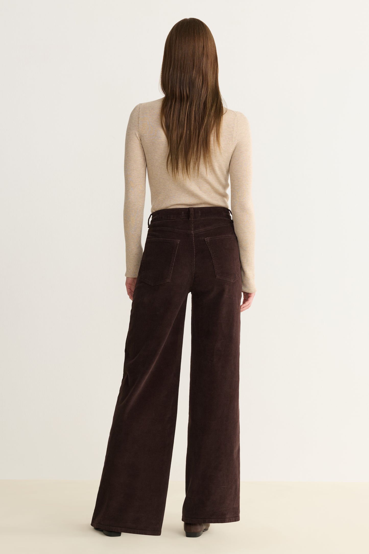 NCE Cord Wide Leg Pant, Americano by Warp + Weft
