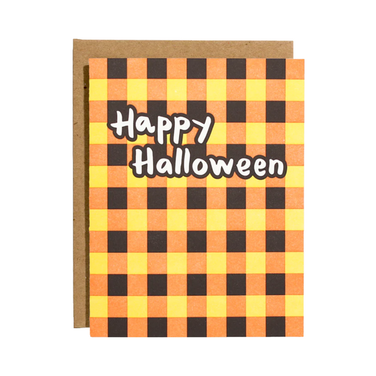 Halloween Plaid Card by Shorthand Press