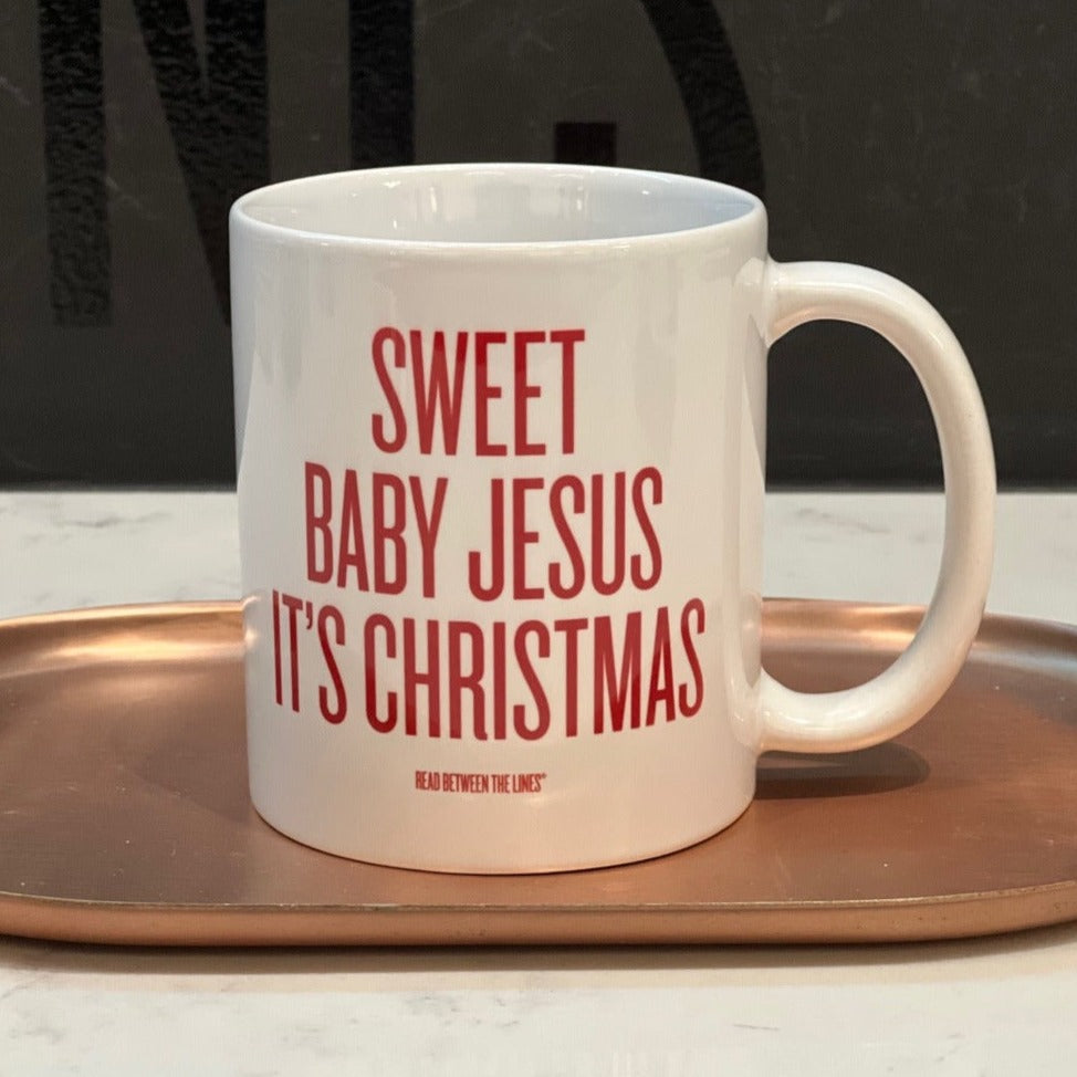 Sweet Baby Jesus Holiday Mug by RBTL®