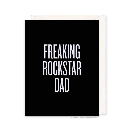 Freaking Rockstar Dad Card by RBTL®