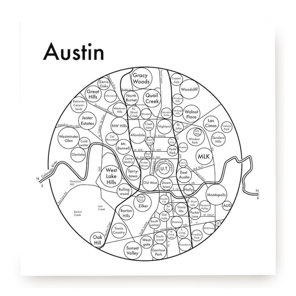 Austin Letterpress Print by Archie's Press