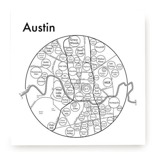 Austin Letterpress Print by Archie's Press