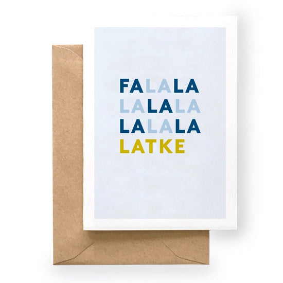 Fa La La La Latke Card by Spaghetti & Meatballs