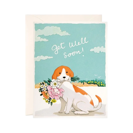 Get Well Soon Puppy Card by JooJoo Paper