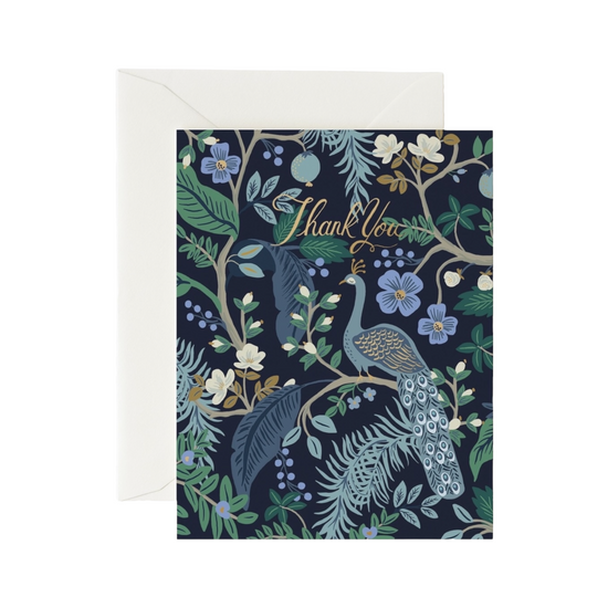 Load image into Gallery viewer, Peacock Thank You Card by Rifle Paper Co.
