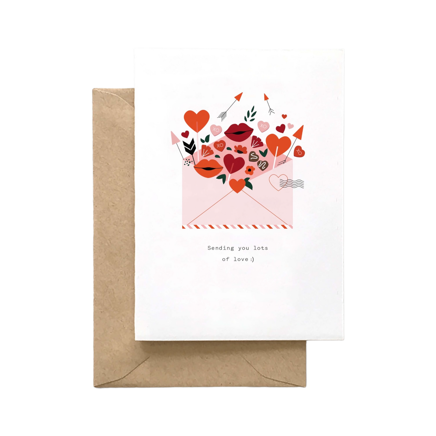 Sending Love Valentine's Day Card by Spaghetti & Meatballs