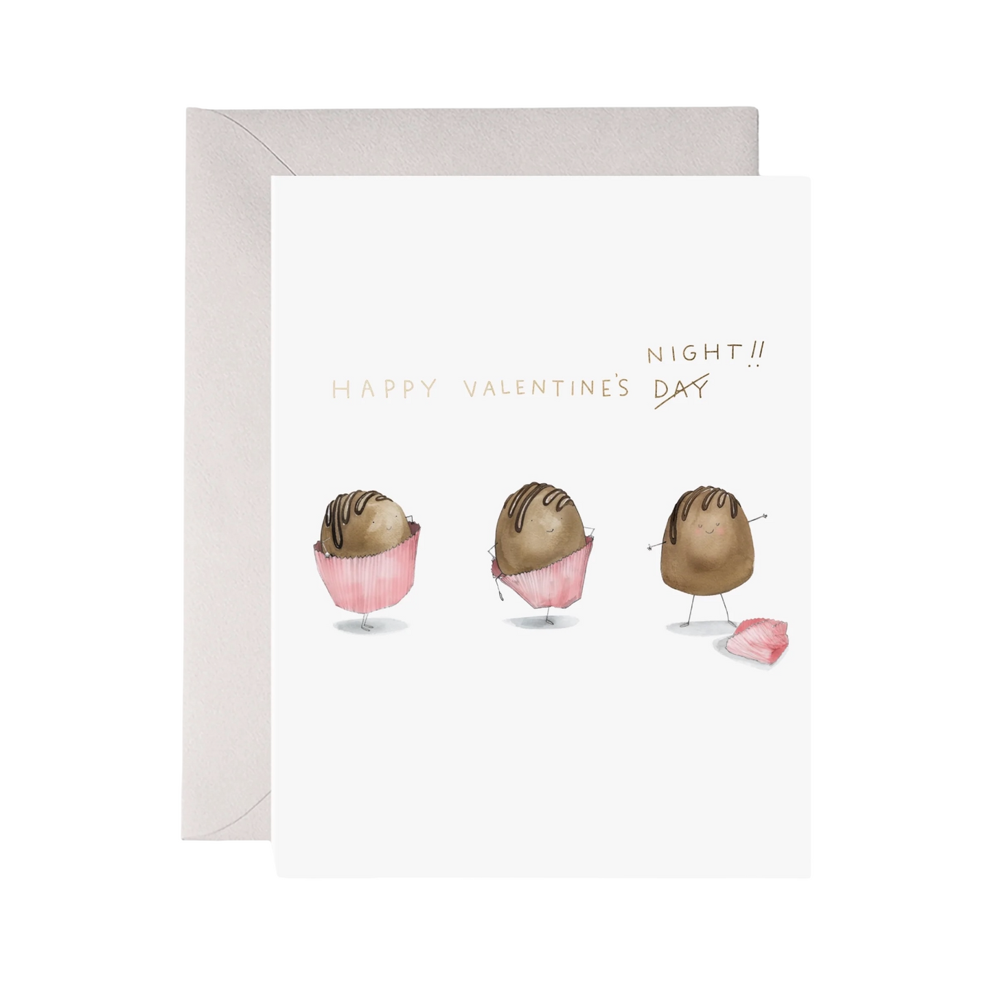 Chocolate Striptease Valentine's Card by E. Frances Paper