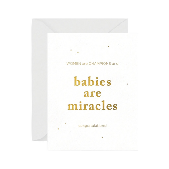  Babies Are Miracles Card by Smitten On Paper 