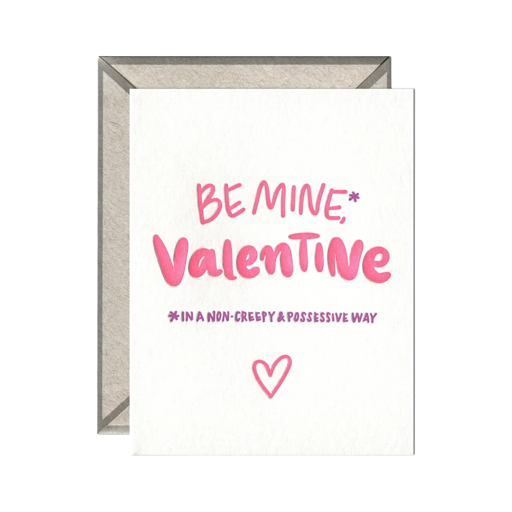 Non Creepy Be Mine Card by Ink Meets Paper