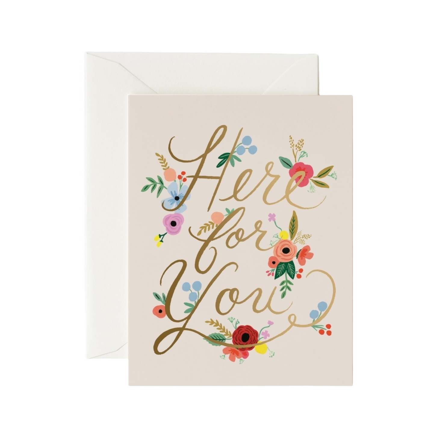 Load image into Gallery viewer, Floral Here For You Card by Rifle Paper Co.
