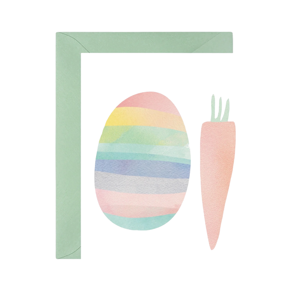 Egg + Carrot Easter Card