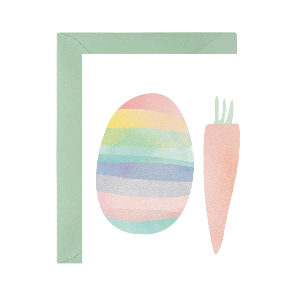 Load image into Gallery viewer, Egg + Carrot Easter Card
