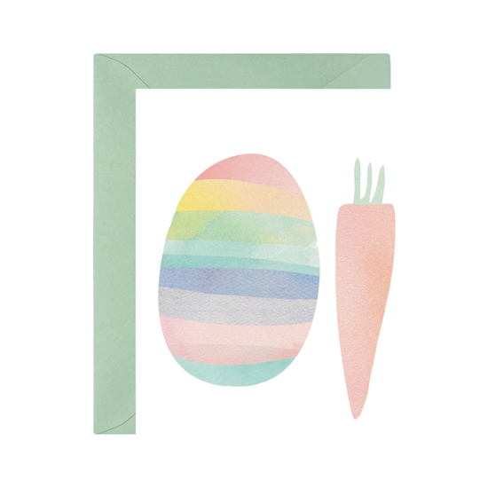 Egg + Carrot Easter Card