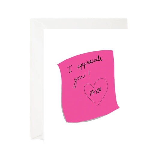 Post-It Appreciation Card by Good JuJu Ink