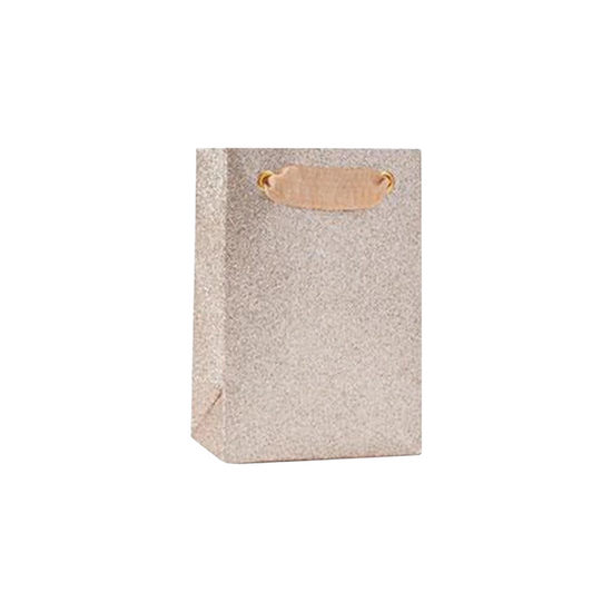 Small Champagne Glitter Gift Bag by Waste Not Paper