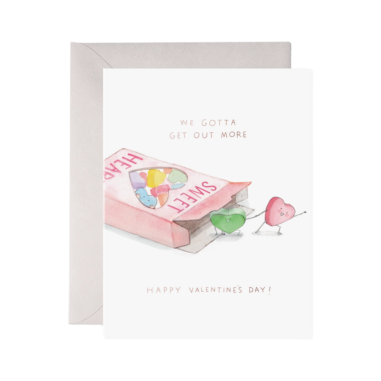 Get Out More Valentine's Card by E. Frances Paper