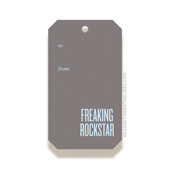 Freaking Rockstar Gift Tag