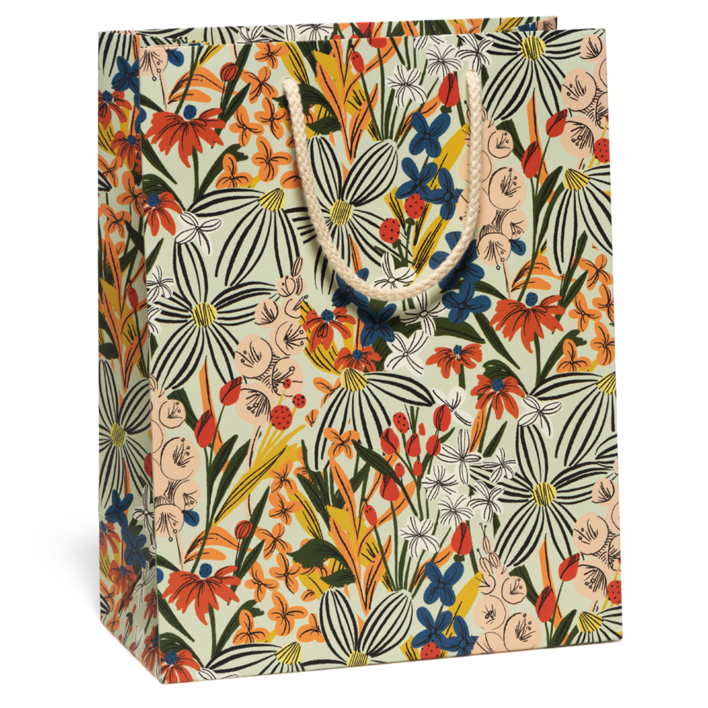 Striped Florals Gift Bag by Red Cap Cards