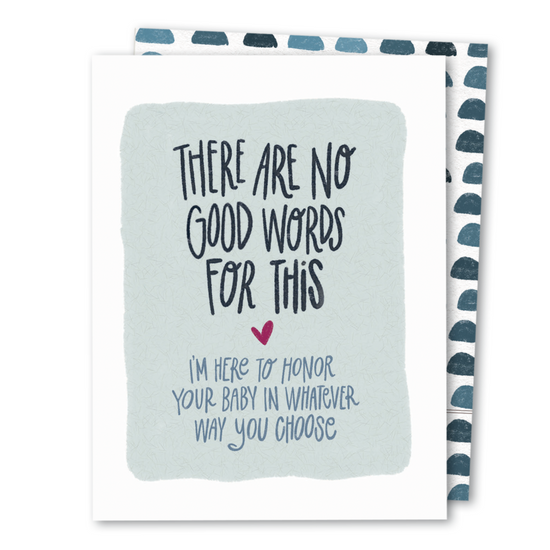 No Good Words Card by The Noble Paperie