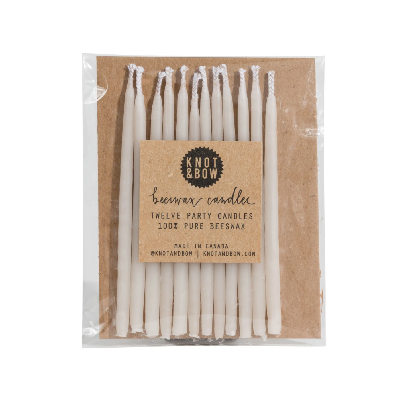 Ivory Beeswax Birthday Candle Pack by Knot & Bow