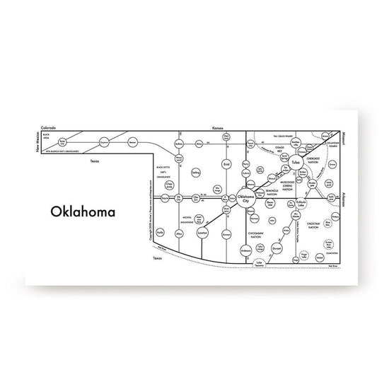 Oklahoma State Letterpress Print by Archie's Press