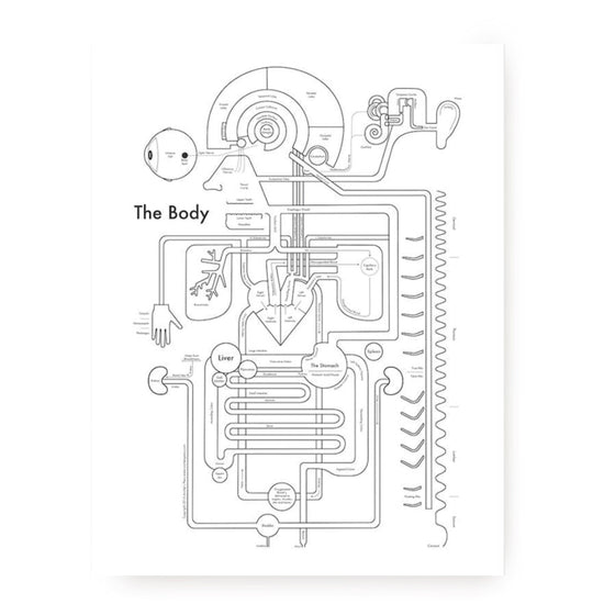 The Body Letterpress Print by Archie's Press