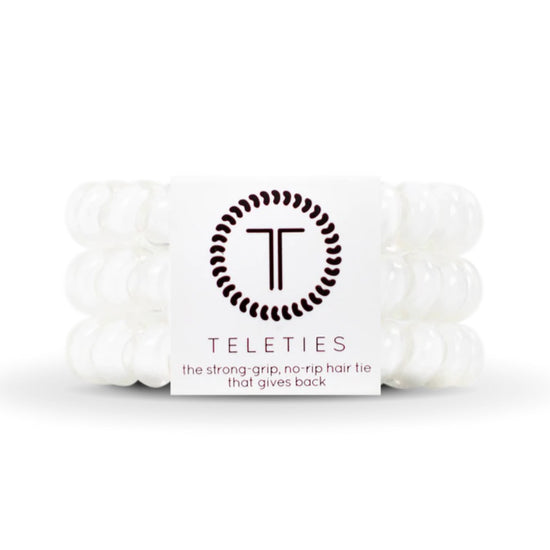Large Coconut White Hair Ties by TELETIES