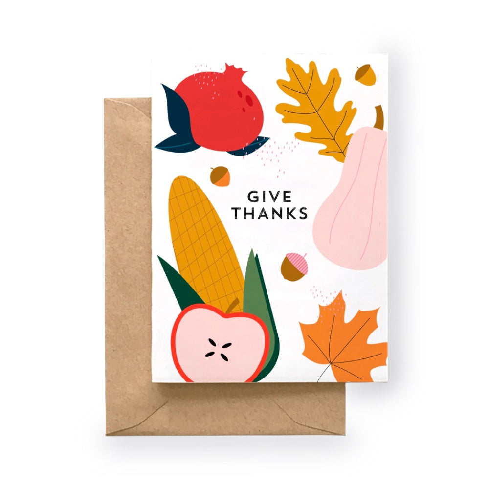 Abstract Give Thanks Card by Spaghetti & Meatballs