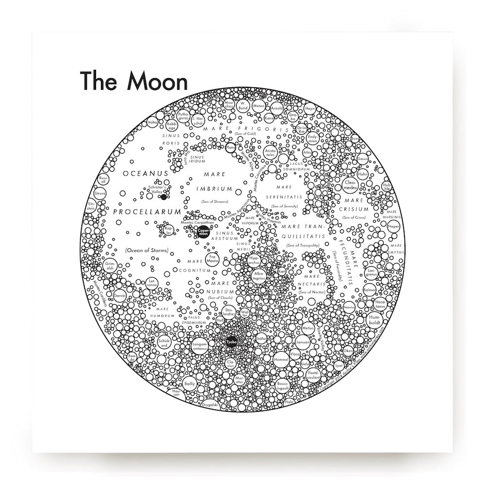 Moon Letterpress Print by Archie's Press