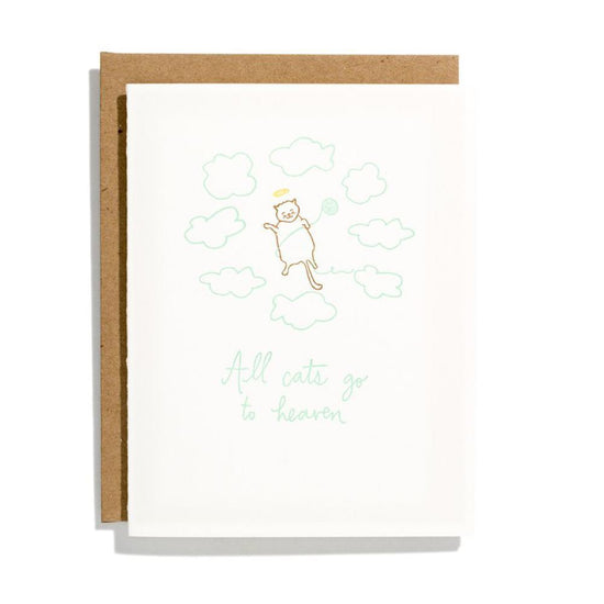 All Cats Go to Heaven Card by Iron Curtain Press