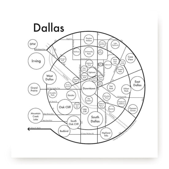 Dallas Letterpress Print by Archie's Press