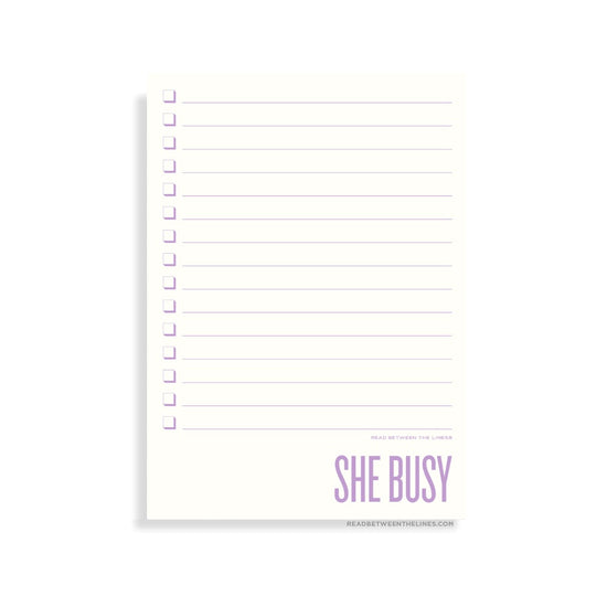 She Busy Notepad by RBTL® PSBBW