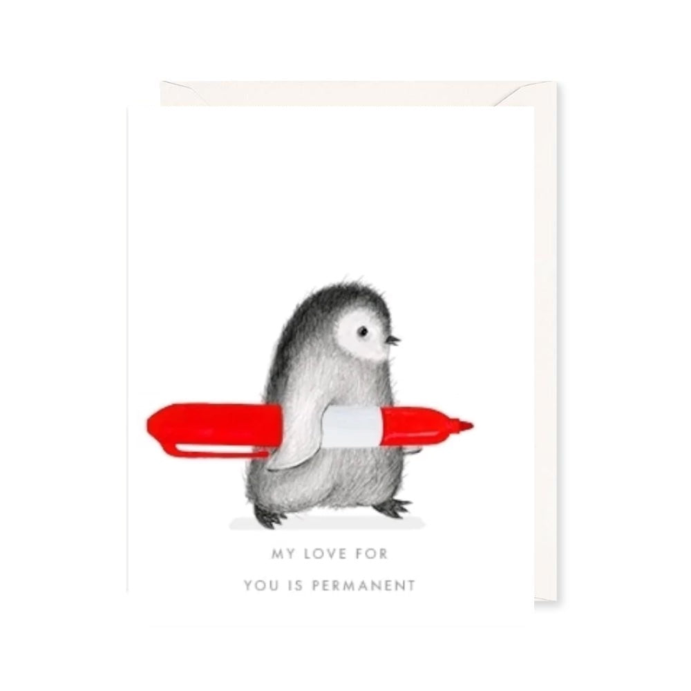 Permanent Love Penguin Card