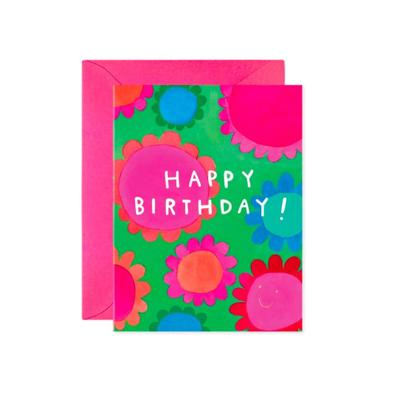 Flower Power Birthday Card by E. Frances Paper