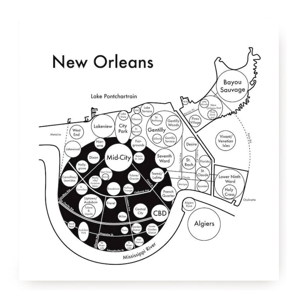 New Orleans Letterpress Print by Archie's Press