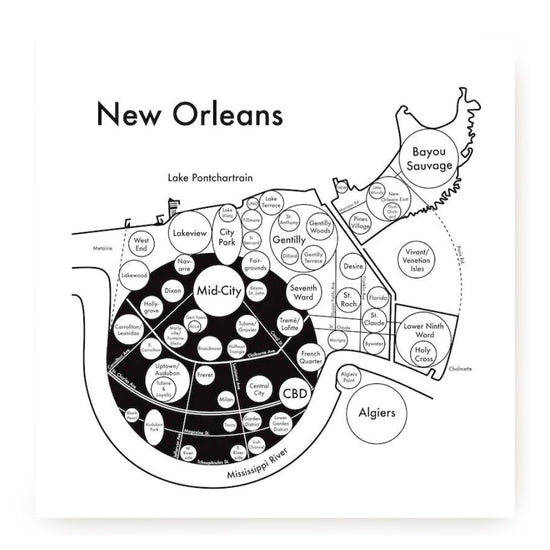 New Orleans Letterpress Print by Archie's Press