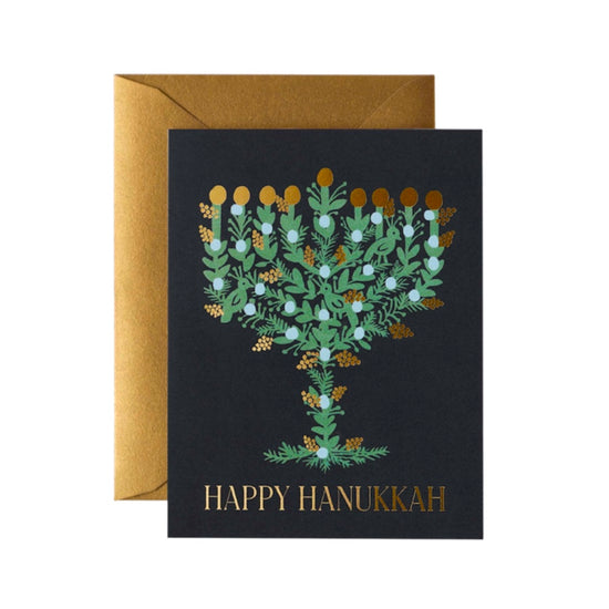 Laurel Menorah Card by Rifle Paper Co.