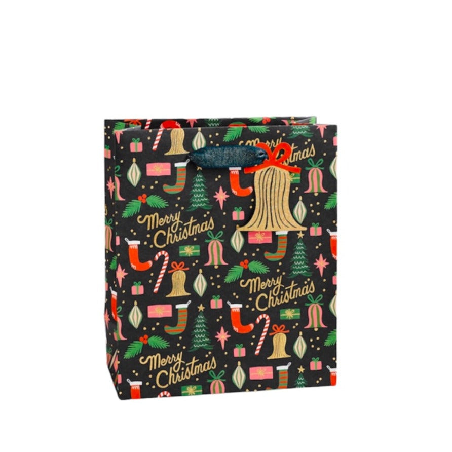 Load image into Gallery viewer, Deck The Halls Medium Gift Bag by Rifle Paper Co.
