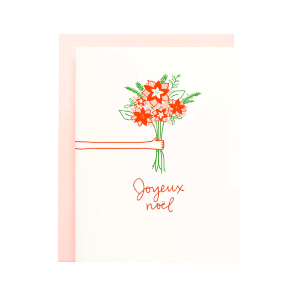 Joyeux Noel Bouquet Card by Shorthand Press