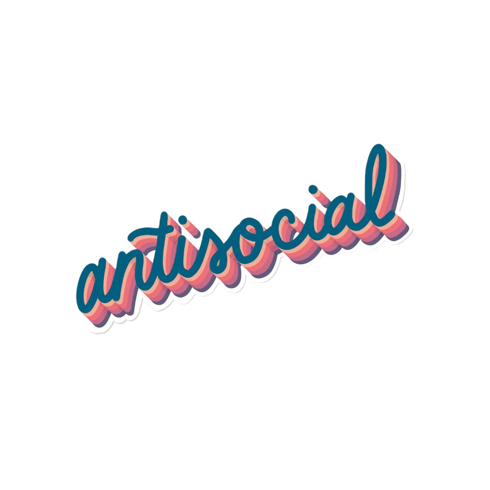 Antisocial Sticker by Slightly
