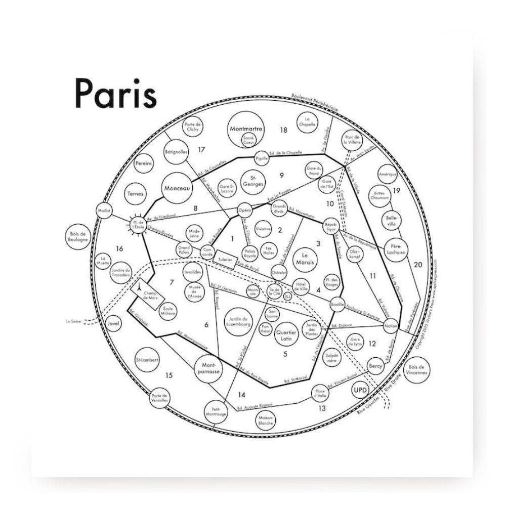 Paris Letterpress Print by Archie's Press