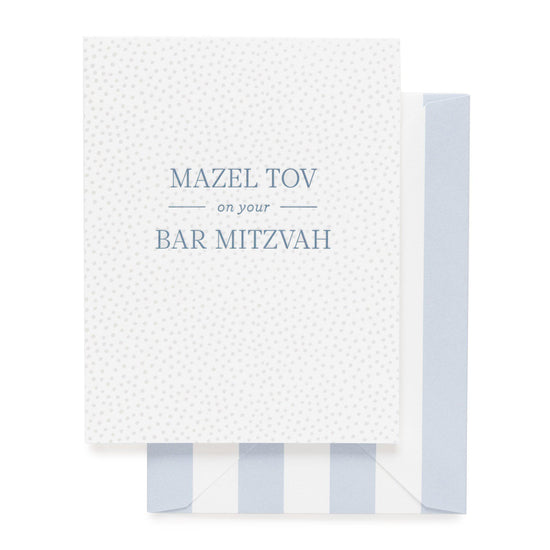 Blue Bar Mitzvah Card-Read Between The Lines®
