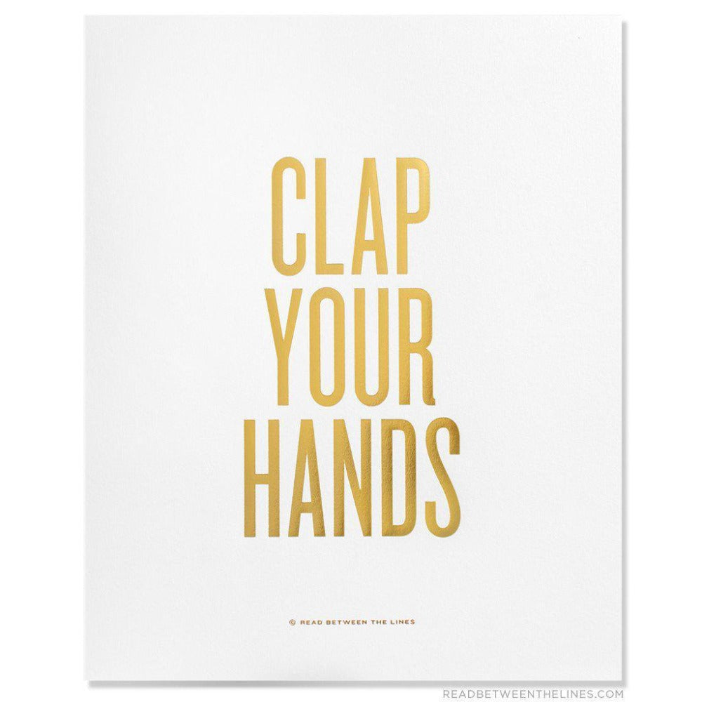 Clap Your Hands Print-Read Between The Lines®