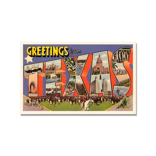 Greetings from Texas Magnet by Found Image Press