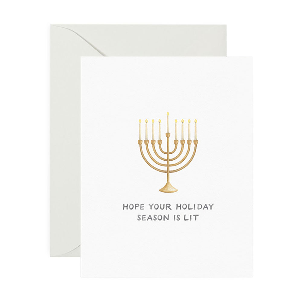 Load image into Gallery viewer, Lit Hanukkah Card

