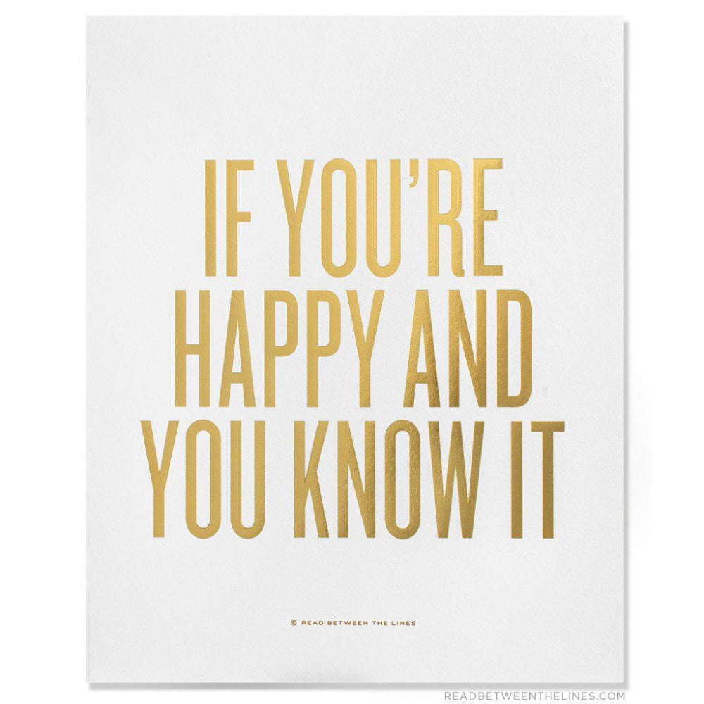 If You're Happy And You Know It Print-Read Between The Lines®