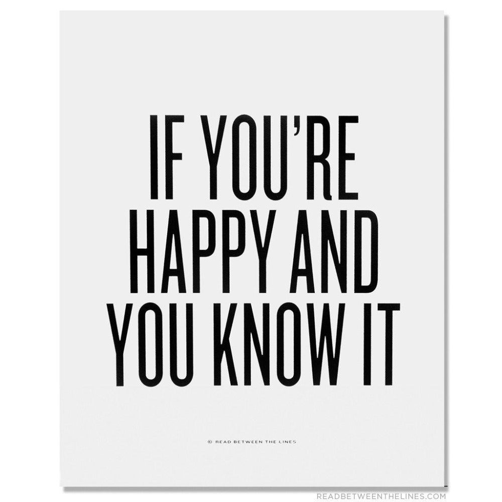 If You're Happy And You Know It Print-Read Between The Lines®